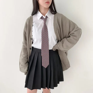 Teen Plaid Ribbon School Look Uniform Women's Ties Automatic Bow Ties Collection