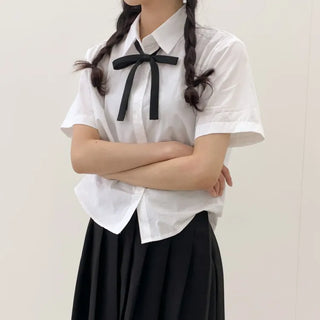 Teen Plaid Ribbon School Look Uniform Women's Ties Automatic Bow Ties Collection