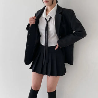 Teen Plaid Ribbon School Look Uniform Women's Ties Automatic Bow Ties Collection