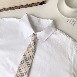 Teen Plaid Ribbon School Look Uniform Women's Ties Automatic Bow Ties Collection