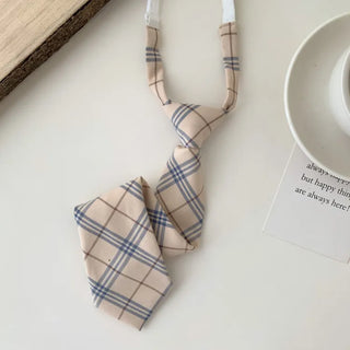 Teen Plaid Ribbon School Look Uniform Women's Ties Automatic Bow Ties Collection