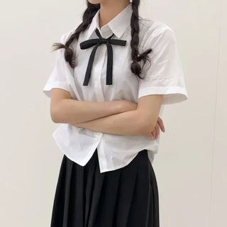 Teen Plaid Ribbon School Look Uniform Women's Ties Automatic Bow Ties Collection