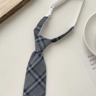 Teen Plaid Ribbon School Look Uniform Women's Ties Automatic Bow Ties Collection