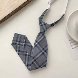 Teen Plaid Ribbon School Look Uniform Women's Ties Automatic Bow Ties Collection