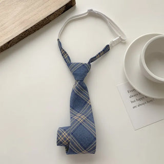 Teen Plaid Ribbon School Look Uniform Women's Ties Automatic Bow Ties Collection