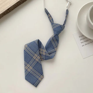 Teen Plaid Ribbon School Look Uniform Women's Ties Automatic Bow Ties Collection