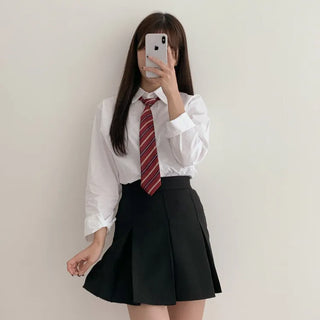 Teen Plaid Ribbon School Look Uniform Women's Ties Automatic Bow Ties Collection