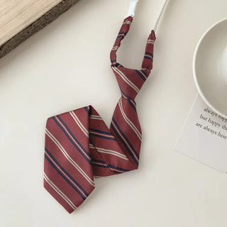 Teen Plaid Ribbon School Look Uniform Women's Ties Automatic Bow Ties Collection