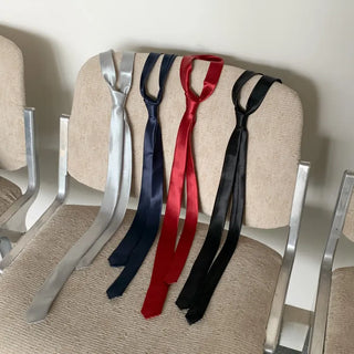 Teen Plaid Ribbon School Look Uniform Women's Ties Automatic Bow Ties Collection