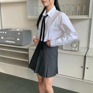 Teen Plaid Ribbon School Look Uniform Women's Ties Automatic Bow Ties Collection