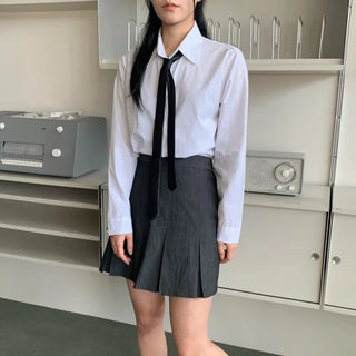 Teen Plaid Ribbon School Look Uniform Women's Ties Automatic Bow Ties Collection