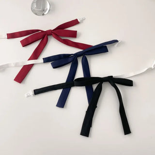 Teen Plaid Ribbon School Look Uniform Women's Ties Automatic Bow Ties Collection