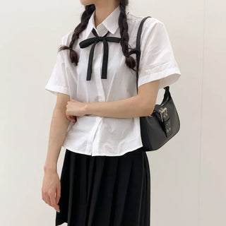 Teen Plaid Ribbon School Look Uniform Women's Ties Automatic Bow Ties Collection