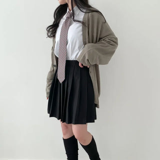 Teen Plaid Ribbon School Look Uniform Women's Ties Automatic Bow Ties Collection