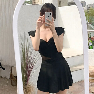 Ballerina Fit Shirred Frill Monokini One-Piece Swimsuit