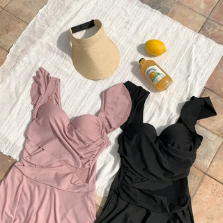 Ballerina Fit Shirred Frill Monokini One-Piece Swimsuit