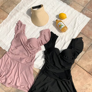 Ballerina Fit Shirred Frill Monokini One-Piece Swimsuit