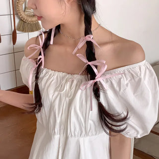 Point Mini Ribbon Hair Side Hair Clip