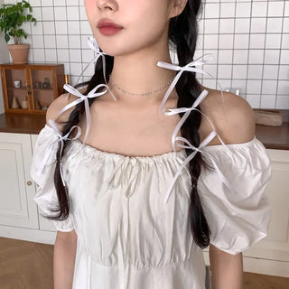 Point Mini Ribbon Hair Side Hair Clip
