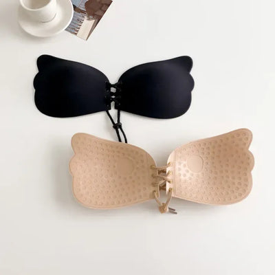 Corset Strap Bust Up Adhesive Winged Nude Bra