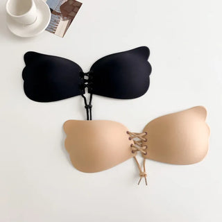 Corset Strap Bust Up Adhesive Winged Nude Bra