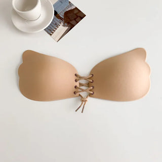 Corset Strap Bust Up Adhesive Winged Nude Bra