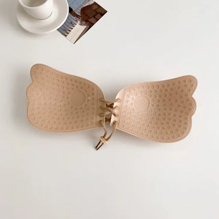 Corset Strap Bust Up Adhesive Winged Nude Bra