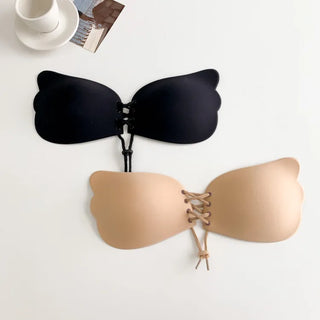 Corset Strap Bust Up Adhesive Winged Nude Bra
