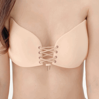 Corset Strap Bust Up Adhesive Winged Nude Bra