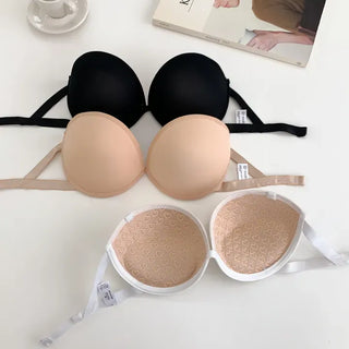 Non-Slip Heart Silicone Push-up One-Hook Strapless Bra