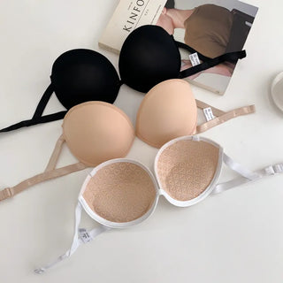 Non-Slip Heart Silicone Push-up One-Hook Strapless Bra