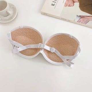 Non-Slip Heart Silicone Push-up One-Hook Strapless Bra