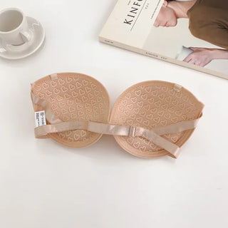 Non-Slip Heart Silicone Push-up One-Hook Strapless Bra