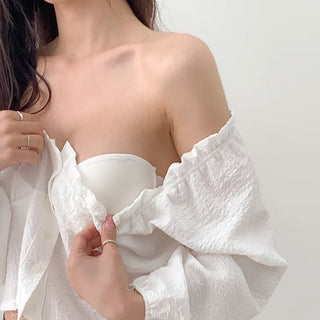 Non-Slip Heart Silicone Push-up One-Hook Strapless Bra