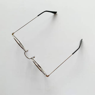 Thins Metal Circle Basic Round Thin Frame Unisex Horn-rimmed Glasses