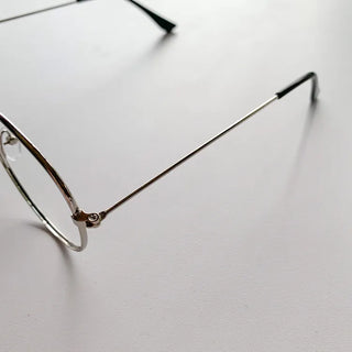 Thins Metal Circle Basic Round Thin Frame Unisex Horn-rimmed Glasses
