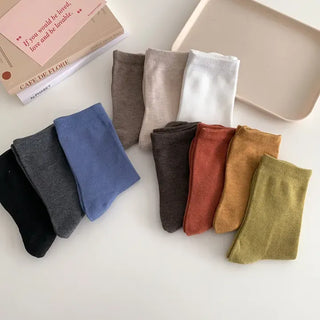 Standard Plain Daily Long Mid-Length Socks
