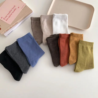 Standard Plain Daily Long Mid-Length Socks