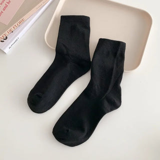 Standard Plain Daily Long Mid-Length Socks