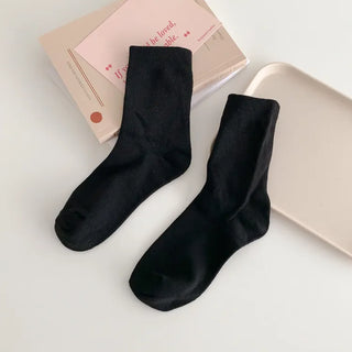 Standard Plain Daily Long Mid-Length Socks