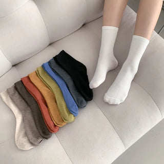 Standard Plain Daily Long Mid-Length Socks