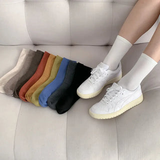 Standard Plain Daily Long Mid-Length Socks