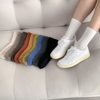 Standard Plain Daily Long Mid-Length Socks