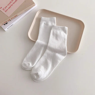 Standard Plain Daily Long Mid-Length Socks