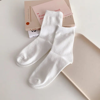 Standard Plain Daily Long Mid-Length Socks
