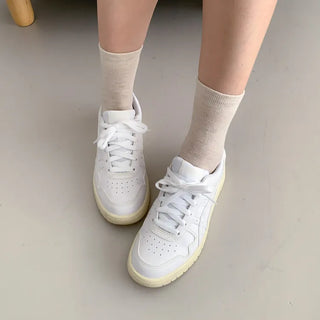 Standard Plain Daily Long Mid-Length Socks