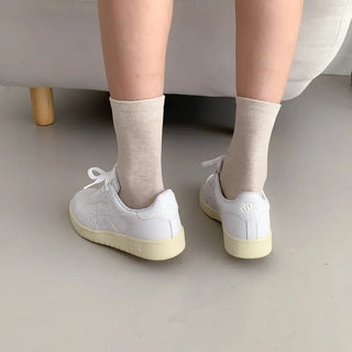 Standard Plain Daily Long Mid-Length Socks