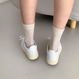 Standard Plain Daily Long Mid-Length Socks