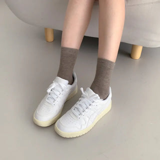 Standard Plain Daily Long Mid-Length Socks