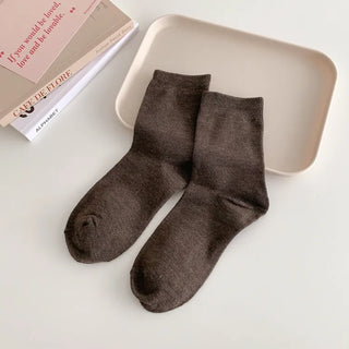 Standard Plain Daily Long Mid-Length Socks